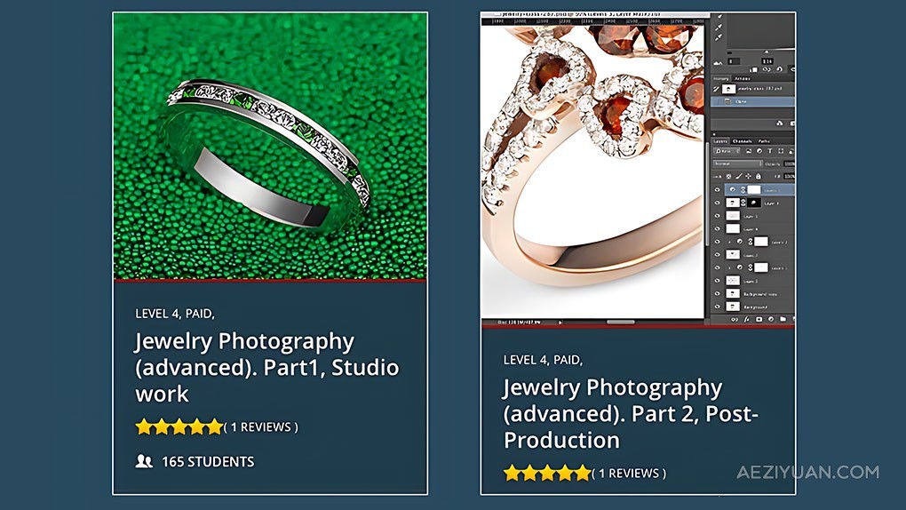 Alex Koloskov-高端珠宝摄影布光及后期修饰教程合集-中英字幕 Photigy Expert Jewelry Photography Course (Bundle) - AE资源网 www.aeziyuan.com