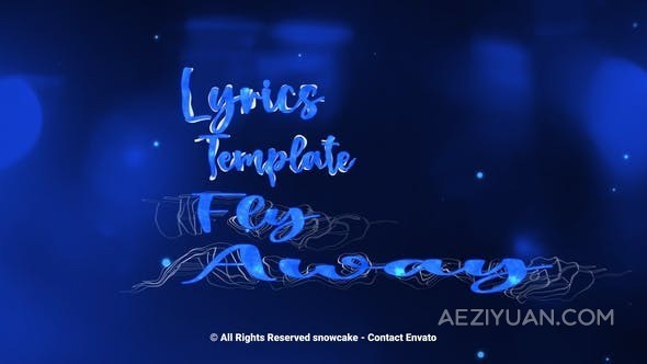 4K分辨率飞行动画歌词字幕效果-AE模板下载 Lyrics Template Fly Away - AE资源网 www.aeziyuan.com