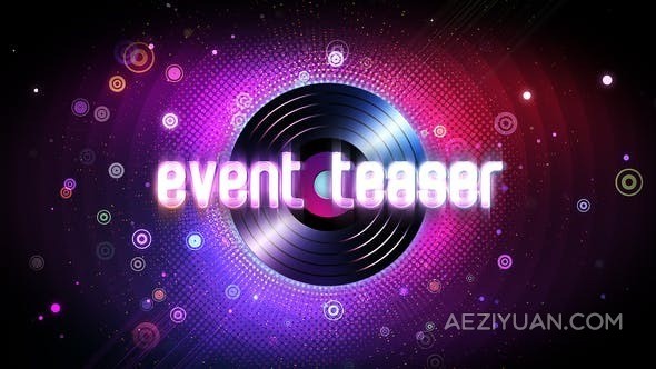 3D夜总会场景LED屏幕特别活动预告介绍视频-AE模板 Special Event Teaser - AE资源网 www.aeziyuan.com