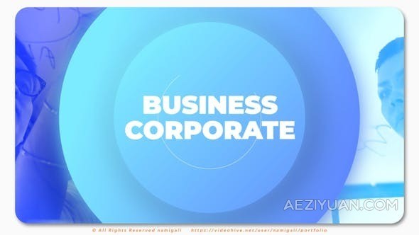 渐变蓝色调商业品牌介绍企业宣传片-AE视频模板 Business Corporate - AE资源网 www.aeziyuan.com