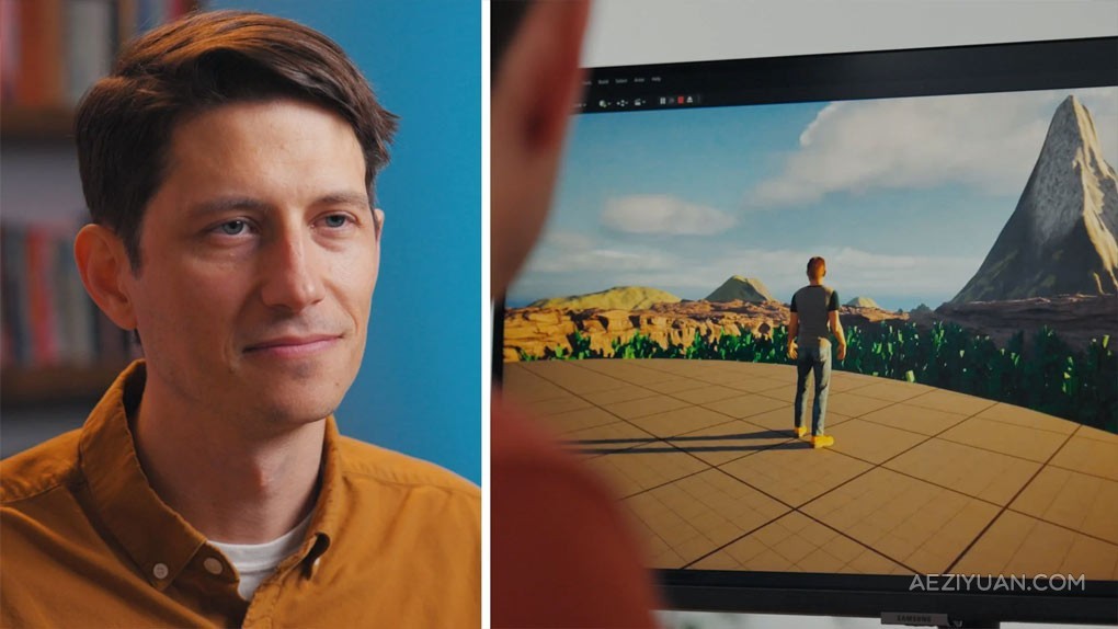 UE5虚幻引擎自定义构建游戏世界视频教程 Video Game Design in Unreal Engine: Build, Customize and Play Your World - AE资源网 www.aeziyuan.com