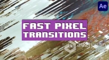 AE模板-像素伸过特效视频转场效果AE模板下载 Fast Pixel Transitions for After Effects