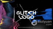 毛刺失真涂鸦涂抹电视噪点LOGO视频片头 AE模板 AE工程文件 Glitch Distortion Logo Intro