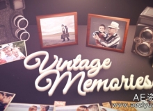 复古记忆风格相册展示AE模板Videohive Vintage Unique Moments