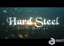 暴风史诗震撼文字标题展示动画AE模板 Hard Steel