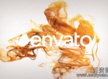 优雅的金颗粒标志logo展示AE模板Videohive Elegant Gold Particles Logo Reveal