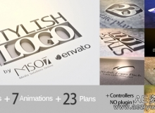 时尚雕刻Logo演绎动画展示AE模板Videohive Stylish Logo Pack