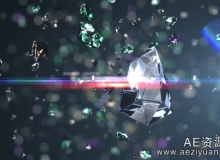 钻石飘动照片展示AE模板Videohive Diamonds Explosion Logo Reveal