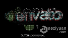 rgb分离twitch数字失真快速故障标志介绍片头AE模板AE工程文件 Fast Glitch Logo Reveal