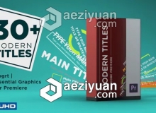 31种现代简洁文字标题动画AE模板/PR预设 Videohive Modern Titles Pack