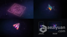 现代科技LOGO标志视频片头动画制作 AE模板 AE工程文件 Modern Tech Logo