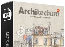 建筑草图速写PS动作 Architectum 3 - Archi Sketcher Action 附视频教程