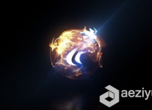 快速粒子标志展示AE模板Videohive Quick Particle Sphere Logo