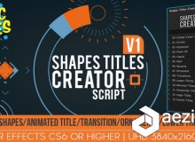 形状标题AE脚本动画AE模板 VideoHive Shapes Titles Creator