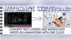 AE自动创建手写描绘动画效果特效AE脚本 Automatic Whiteboard v1.2 + 使用教程