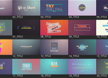 20组运动标题Logo演绎动画AE模板合辑 Videohive Motion Titles Pack