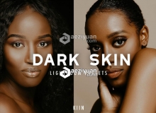 巧克力焦糖皮人像肤修饰LR预设+手机LR预设 DARK SKIN LIGHTROOM