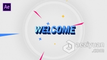 现代简单网站频道互联网公司3D标志LOGO动画 AE模板 AE工程文件 3D Logo Intro Youtube