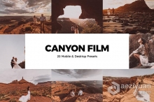 外景婚礼人像胶片LR预设APP滤镜及LUT预设 Canyon Film Lightroom Presets