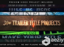 超酷预告片片头Logo动画AE模板合辑 Videohive Trailer Titles Pack