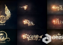 黄金粒子尘埃Logo演绎动画AE模板 Videohive Burn To Be Gold