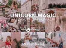 梦幻粉红色调Ins人像LR预设+APP滤镜 Unicorn Magic Mobile Presets