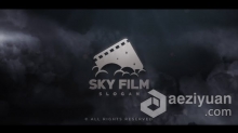 黑暗云层烟雾特效金属LOGO标题效果视频片头 AE模板 AE工程文件 Cinematic Logo Reveal