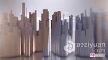 破碎LOGO三维挤压像建筑场面动画金属标志视频片头E3D制作 AE模板 AE工程文件 Shatter Logo V2 Metal