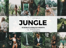 森系冒险旅拍LR预设/视频调色LUT预设Jungle Lightroom Presets and LUTs