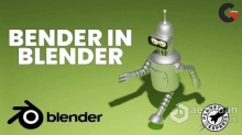 Blender疯狂机器人卡通人物3D建模视频教程 3D Modeling, Rigging And Animating A Cartoon Character