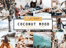 极简主义通透明亮LR预设/手机版LR预设Coconut Lightroom Presets Pack