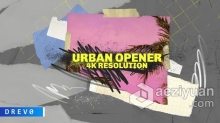 彩色动态画笔涂鸦介绍视频片头效果制作 AE模板 AE工程文件 Urban Opener