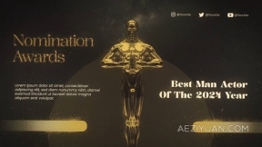 颁奖典礼奖项提名介绍视频晚会活动包装设计-AE模板 Award Nomination