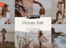 INS旅拍人像写真胶片Lightroom预设/手机APP预设Ocean Salt Lightroom Preset