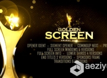 金色场景颁奖包装动画AE模板 Videohive Golden Screen Awards