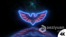 霓虹灯能量闪光电流特效动画LOGO效果视频片头 AE模板 AE工程文件 Neon Logo Reveal V2