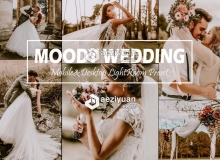 旅拍婚礼婚纱情绪复古胶片LR预设/APP预设 Moody Wedding Lightroom Presets