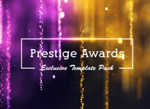 金色粒子光束年会活动晚会颁奖典礼栏目包装片头AE模板 Videohive Prestige Awards