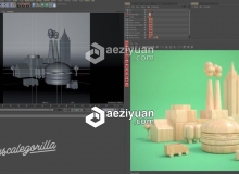 Cinema 4D Redshift渲染器的代理与随机教程 Redshift Proxies and Random Techniques