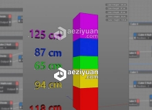 C4D使用Xpresso制作数据图表柱状图视频教程 Xpresso driven Diagram Cinema 4D