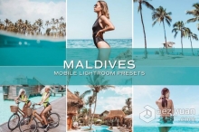 马尔代夫旅拍人像写真LR预设/手机APP预设 5 Maldives Lightroom Presets