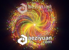 漂亮粒子漩涡LOGO标志展示片头AE模板 Videohive Swirly Color Trails Logo Reveal