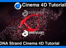 C4D制作DNA粒子效果视频教程 DNA Strand Cinema 4D Tutorial