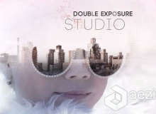 多重曝光叠加图片视觉特效幻灯片AE模板 Videohive Double Exposure Studio