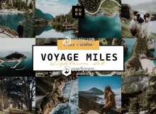 专业大气深沉户外旅行摄影LR预设+手机LR预设 6 Voyage Miles Preset Bundle