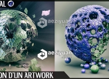 C4D使用cinema 4d-DualGraph插件制作抽像的腐蚀圆球视频教程