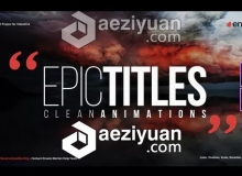 20种大气文字标题片头动画AE模板/PR预设 Videohive Epic Titles 2.0