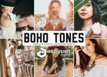 Boho风人像Lightroom预设+手机版LR预设 Boho Tones Lightroom Presets