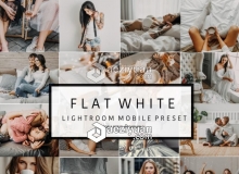 咖啡色调焦糖人像胶片移动手机版Lightroom预设 Mobile Lightroom Preset FLAT WHITE