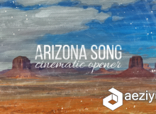 时尚油画风格视差照片展示幻灯片相册动画AE模板 Videohive Arizona Song Cinematic...